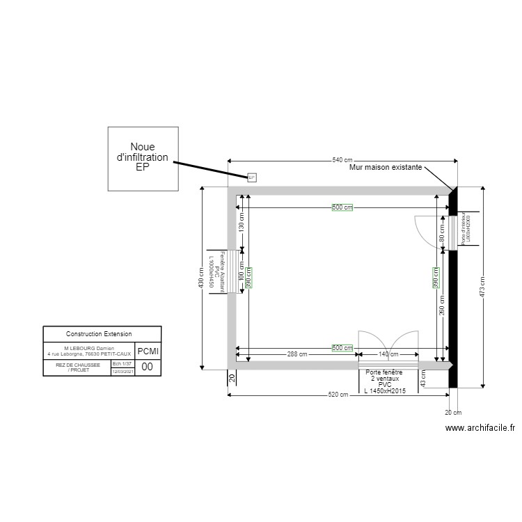 PLAN REZ DE CHAUSSEE. Plan de 0 pièce et 0 m2