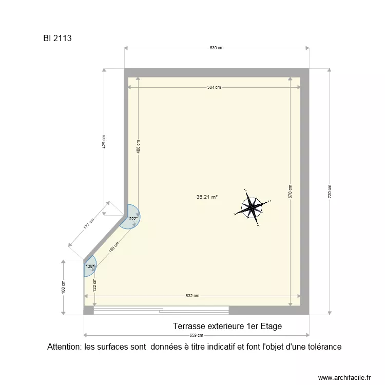 BI 2123 cot A Terrasse . Plan de BI 2123 cot A Terrasse . Plan de