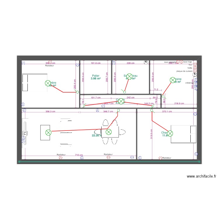 Favre étage. Plan de 0 pièce et 0 m2