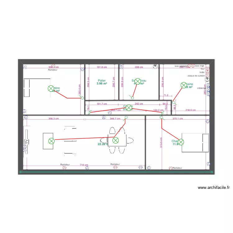 Favre &eacute;tage. Plan de 