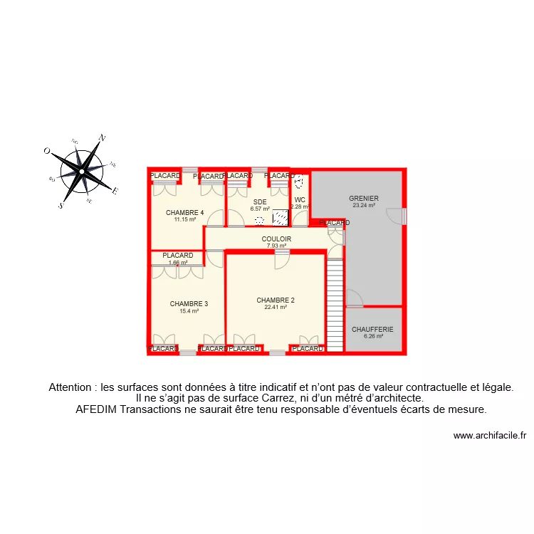 BI 6330 ETAGE 1 HUBERT. Plan de 