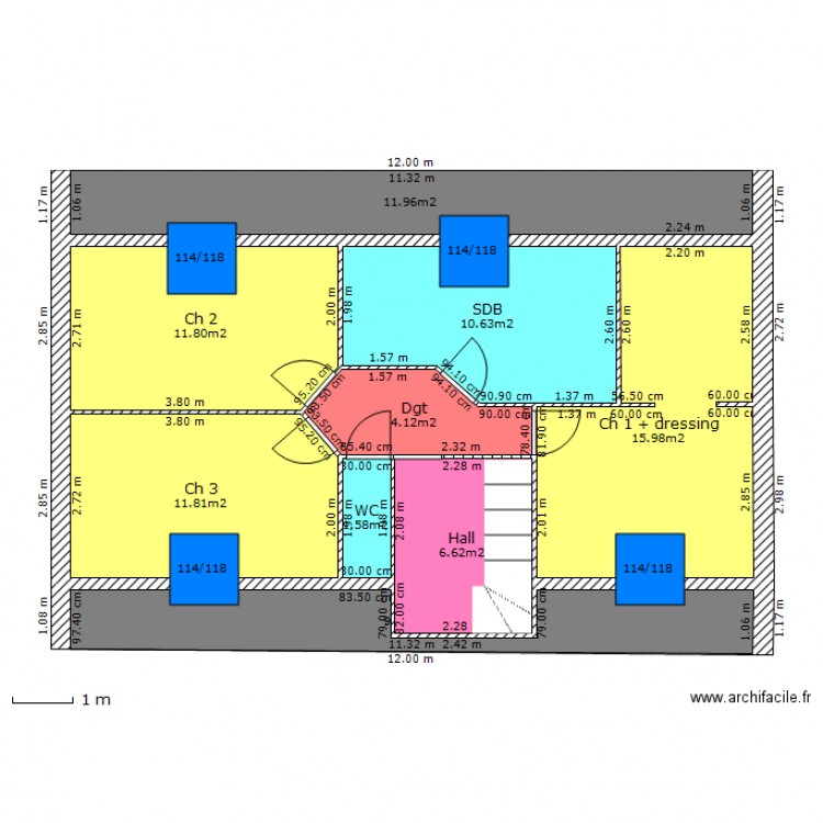 AUBIN Etage. Plan de 0 pièce et 0 m2