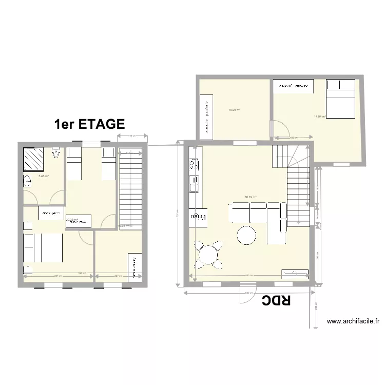 Appartement 3 V4. Plan de 