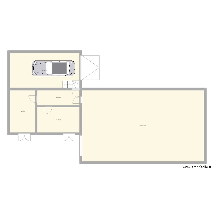 maison deux. Plan de 5 pièces et 185 m2