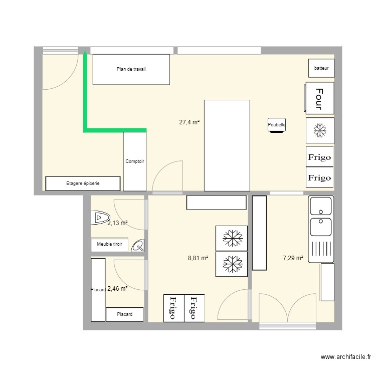 pâtisserie thibault. Plan de 0 pièce et 0 m2