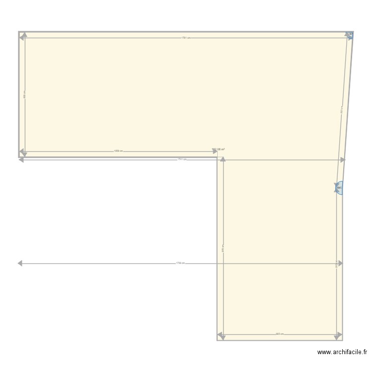 PLAN DE TRAVAIL 2. Plan de 1 pièce et 182 m2