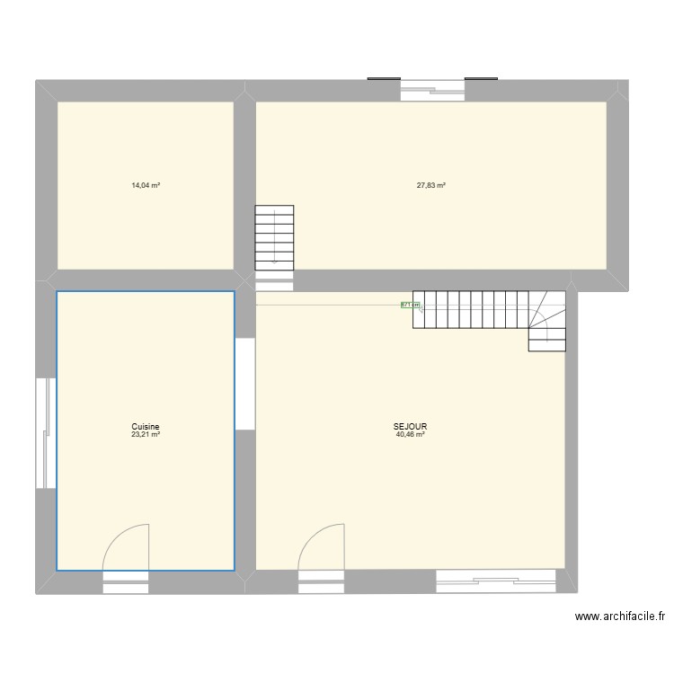 ArchiFacile Plan Couffy v1. Plan de 4 pièces et 106 m2