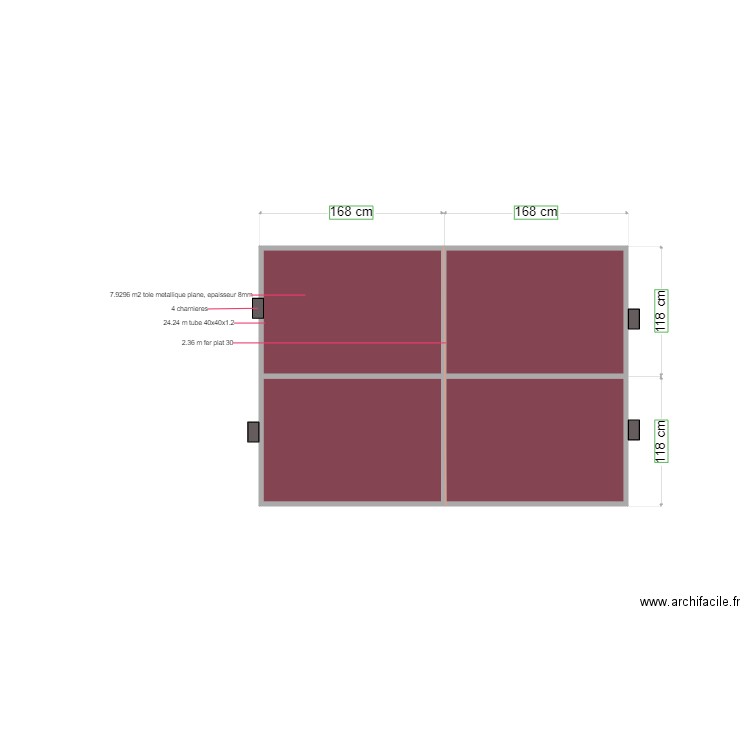 portail3bis Q10. Plan de 4 pièces et 7 m2