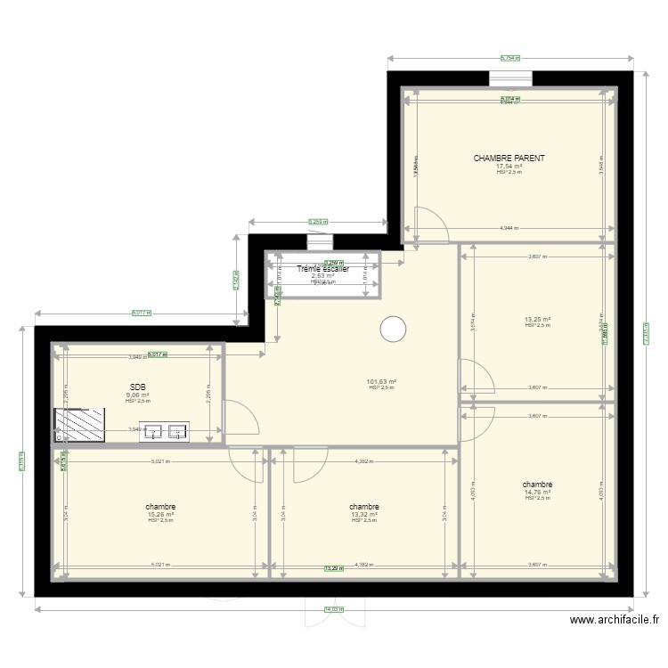 etage. Plan de 0 pièce et 0 m2