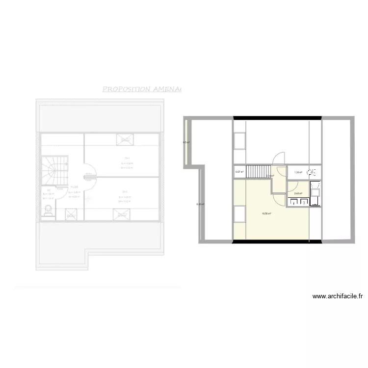 Etage mini. Plan de 