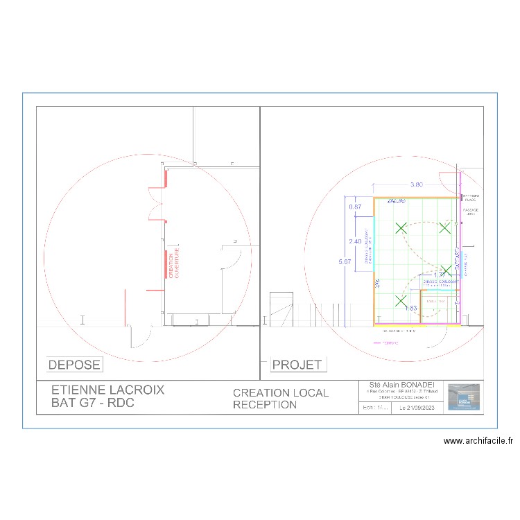 G7 - Bureau Extension. Plan de 0 pièce et 0 m2