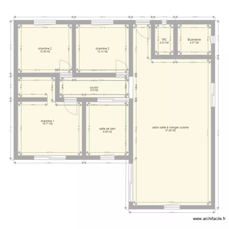 plan maison dimensions. Plan de 
