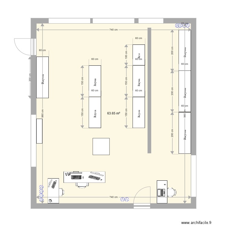 salle E5. Plan de 0 pièce et 0 m2