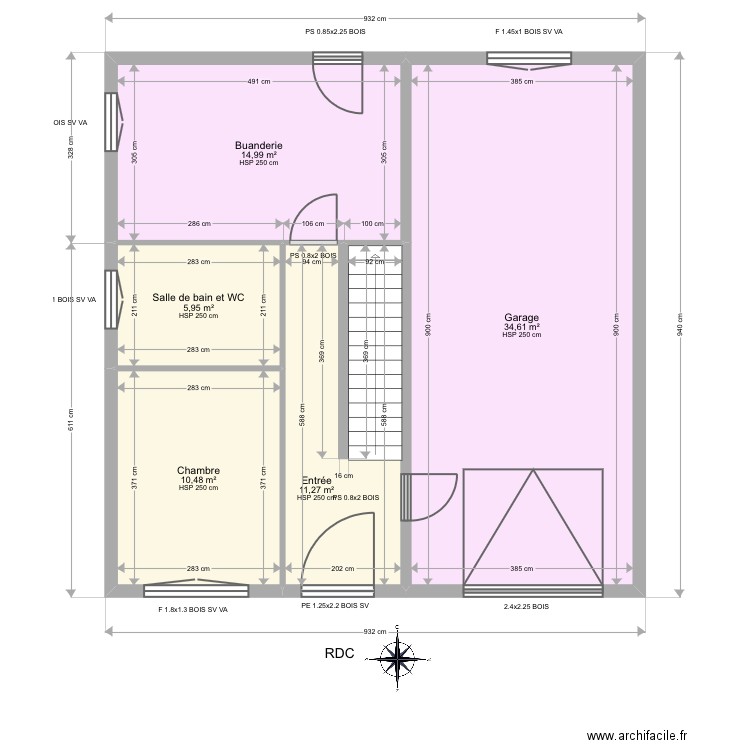 Verviere. Plan de 13 pièces et 154 m2