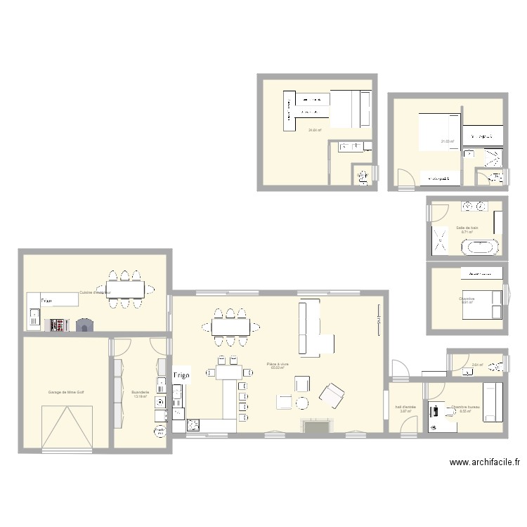 Maison de Louhic et Volderine. Plan de 0 pièce et 0 m2