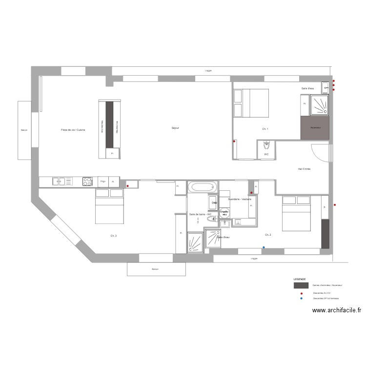 Plan organisation 9 quai Jean Moulin 04 09 2019. Plan de 0 pièce et 0 m2