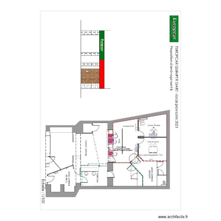 Quimper Aménagement V0. Plan de 0 pièce et 0 m2