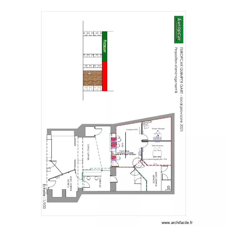 Quimper Am&eacute;nagement V0. Plan de 
