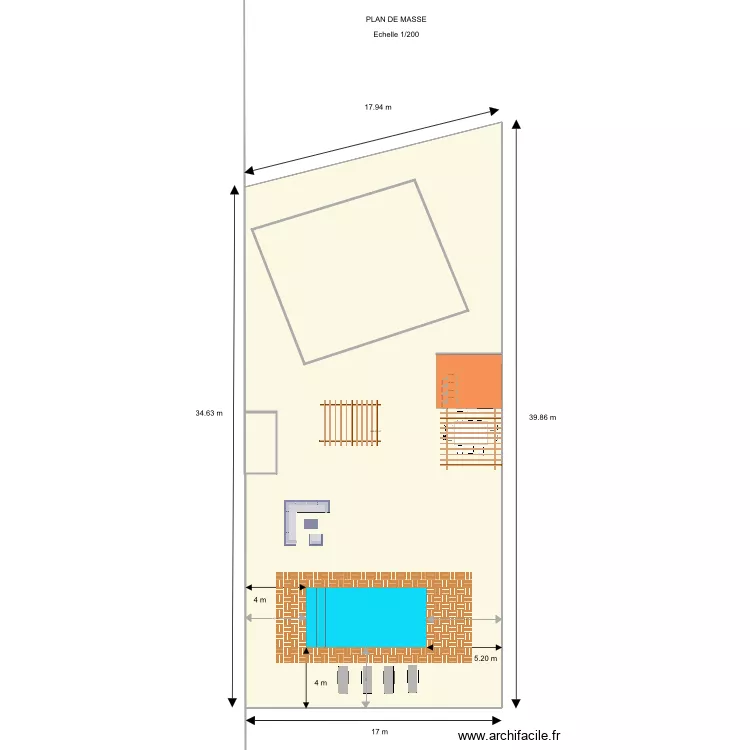 Terrain V5 am&eacute;nagement ext&eacute;rieur . Plan de 
