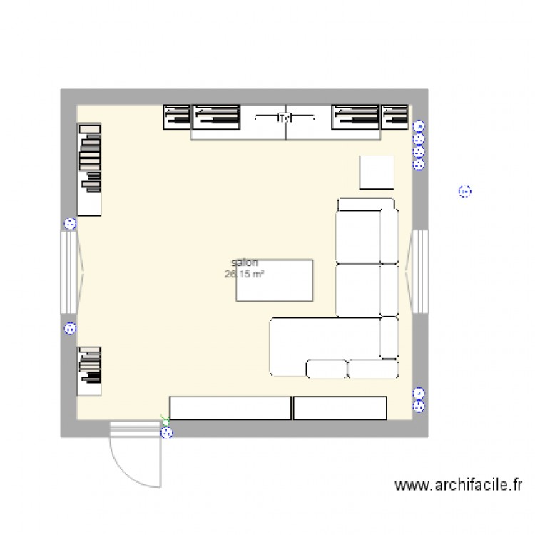 salon. Plan de 0 pièce et 0 m2