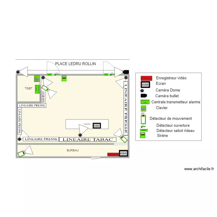 TABAC PRESSE LE CAILAR. Plan de 