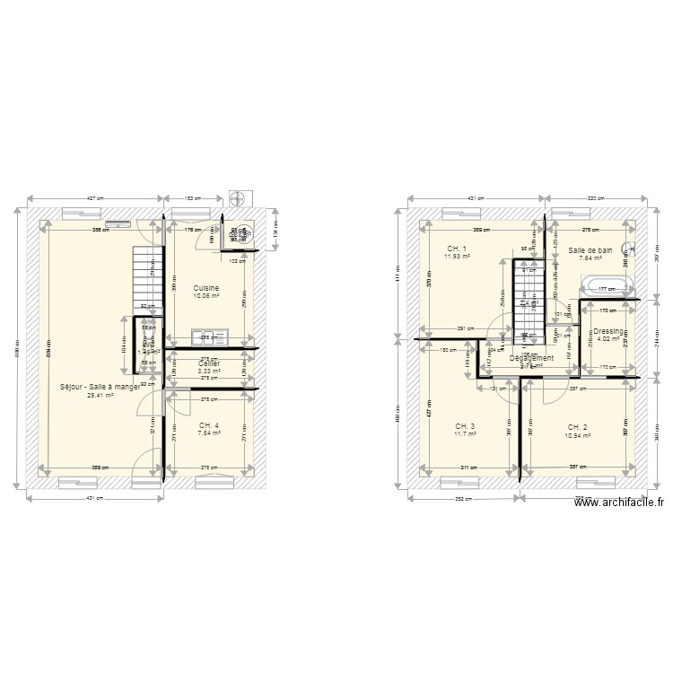 Maison plan définitif. Plan de 0 pièce et 0 m2