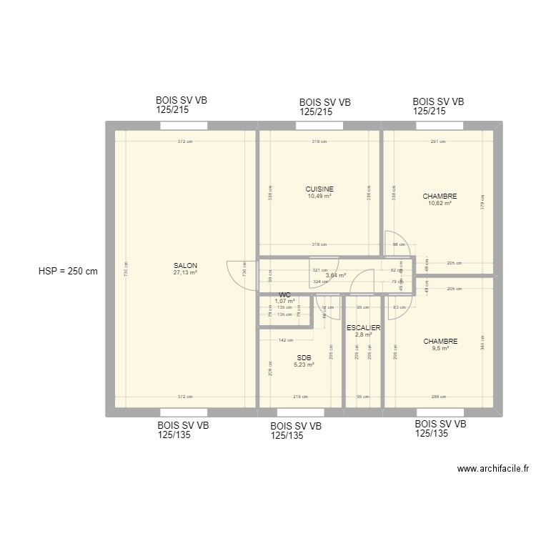 MEUNIER. Plan de 12 pièces et 141 m2