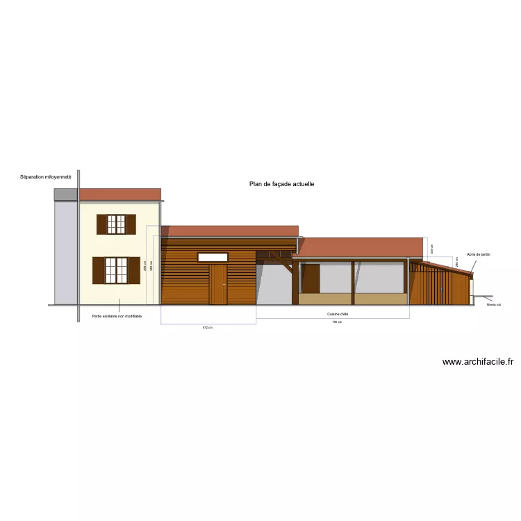 Plan sud projetée. Plan de Plan sud projetée. Plan de