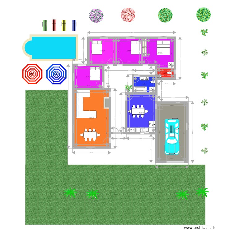 maison  campagne 4. Plan de 10 pièces et 149 m2