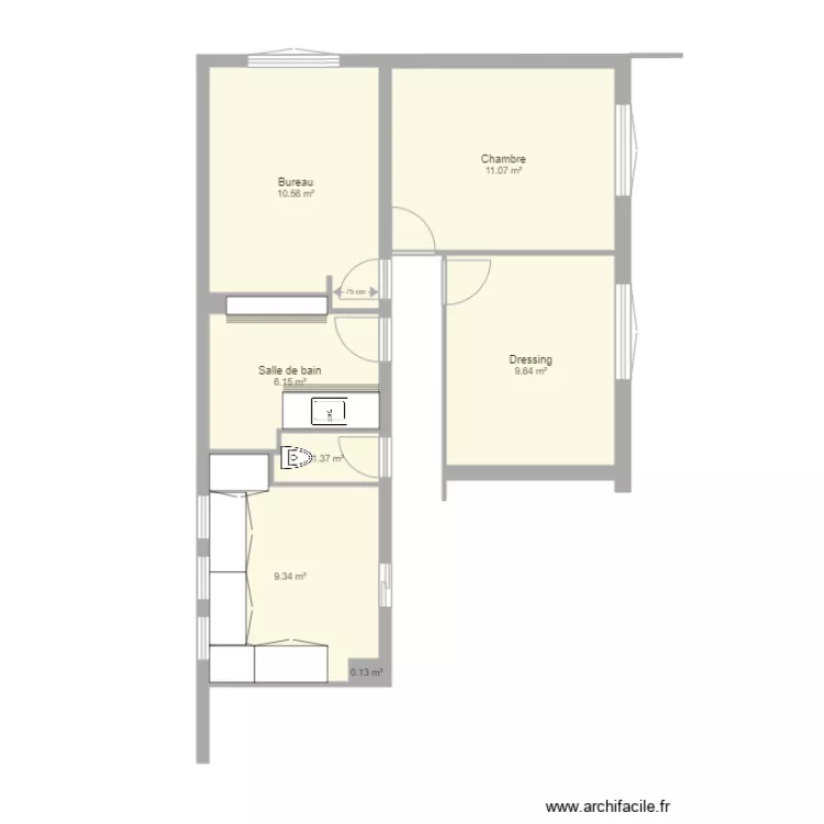 RDC Maison cuisine. Plan de 