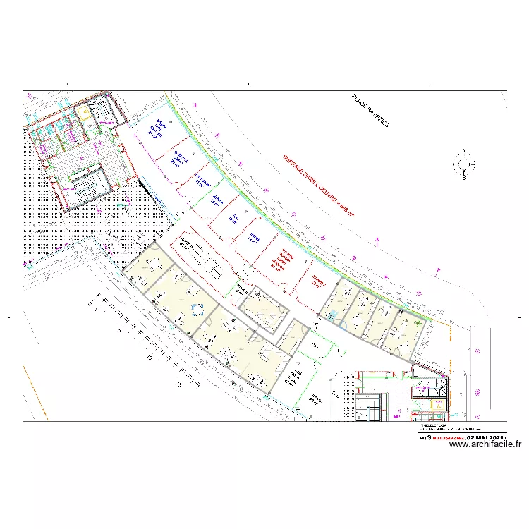 Ravezies v9 porte coupe feu. Plan de 
