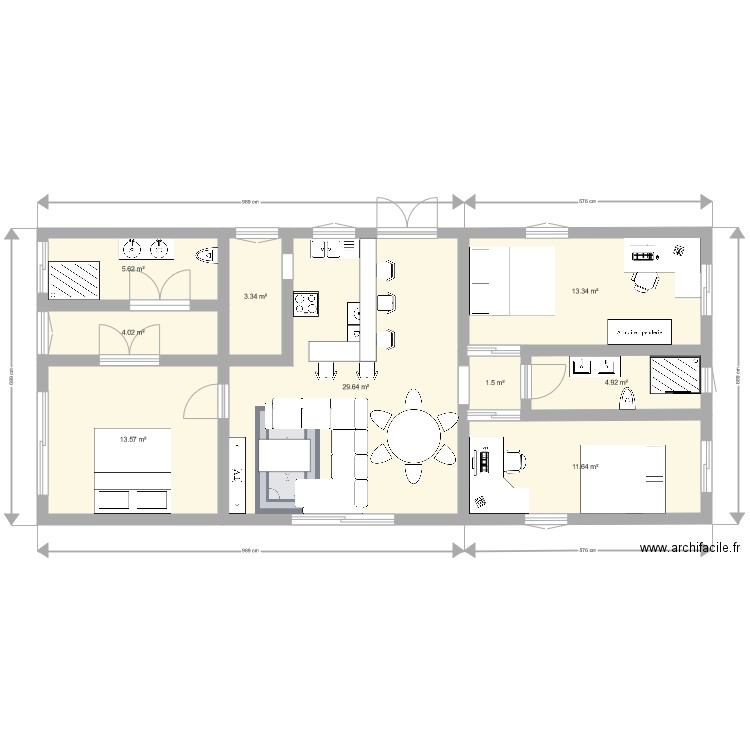 Maison T4  Plan  9 pi ces 88 m2 dessin  par Jean Louis 