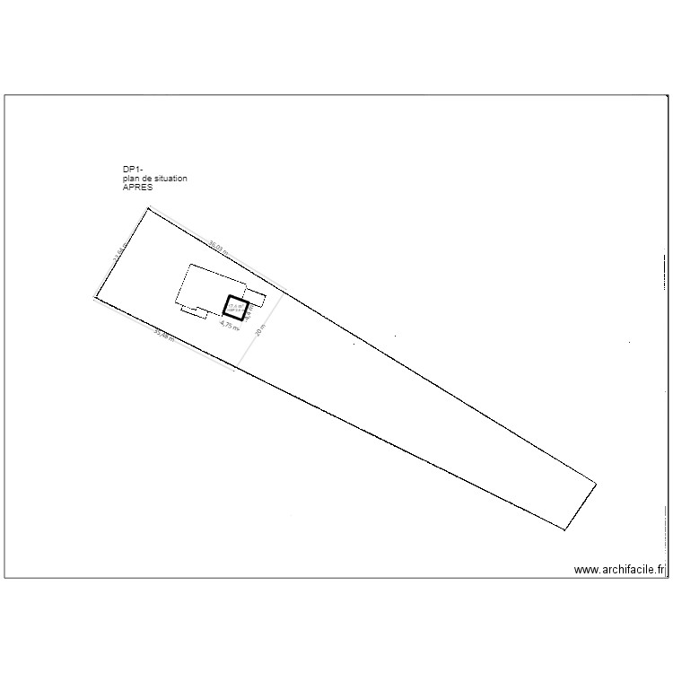 DP1 plan de situation-APRES refus. Plan de 1 pièce et 17 m2