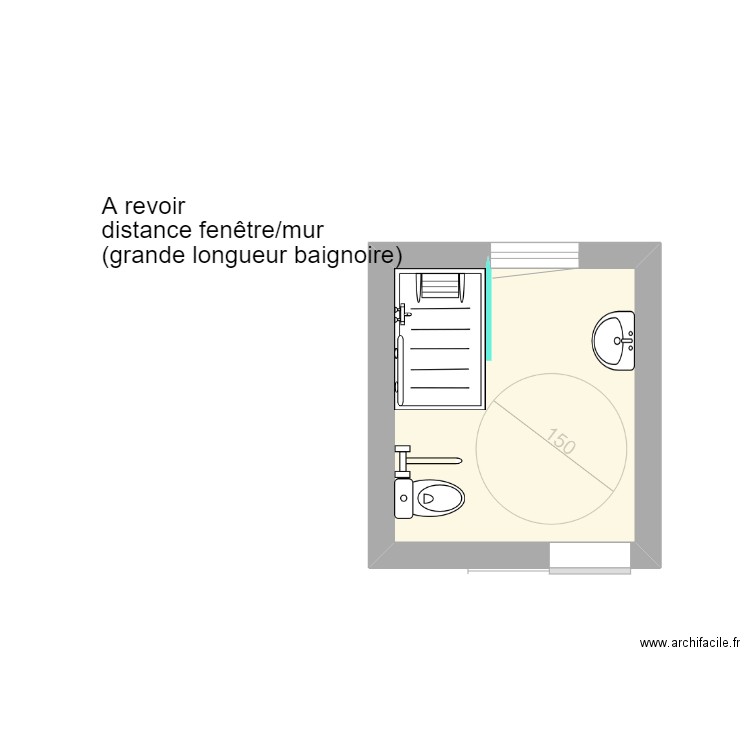 COEFFIER 1. Plan de 1 pièce et 6 m2