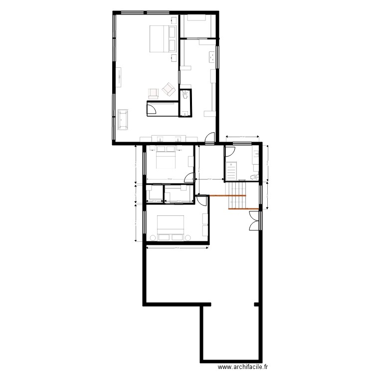 Roy étage 1.3. Plan de 6 pièces et 209 m2