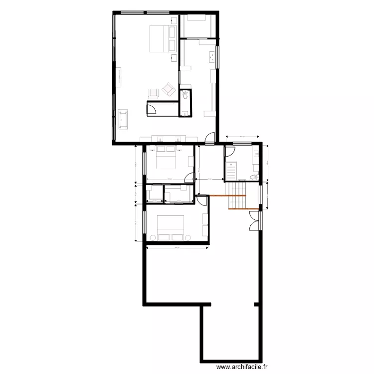 Roy &eacute;tage 1.3. Plan de 