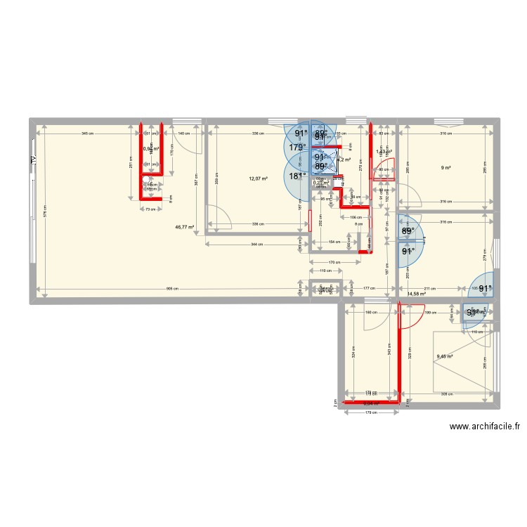 Appt Frédérique Barroso finalisation. Plan de 12 pièces et 100 m2