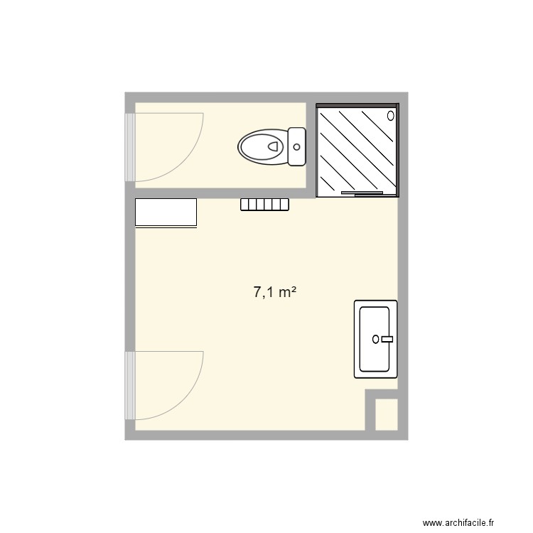 kolovartek SDB existant. Plan de 0 pièce et 0 m2