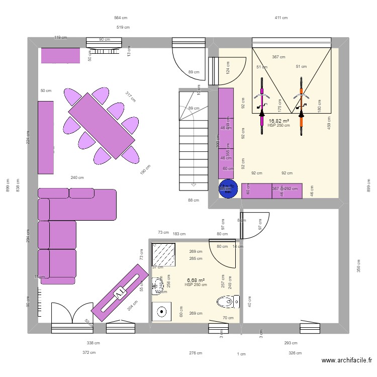 RDC. Plan de 0 pièce et 0 m2