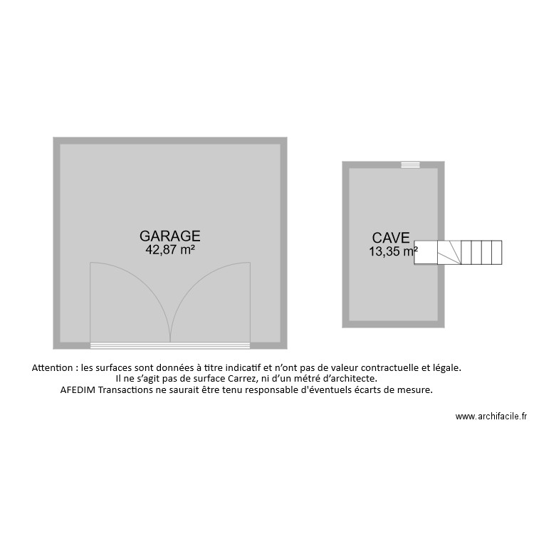 BI8860 ANNEXES. Plan de 2 pièces et 56 m2