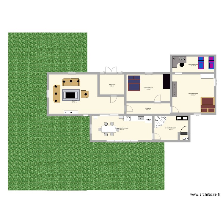 La casa ideal3. Plan de 0 pièce et 0 m2