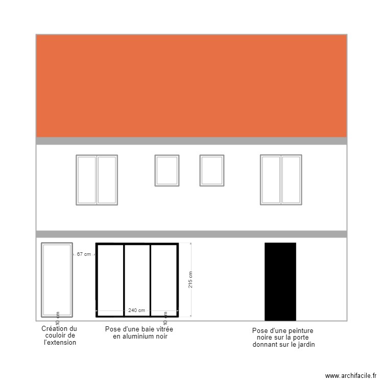 FACADE NO PROJETEE. Plan de 0 pièce et 0 m2