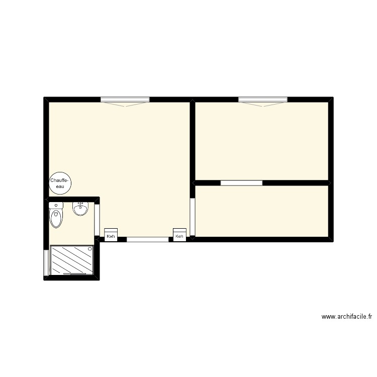 prie christian. Plan de 4 pièces et 18 m2