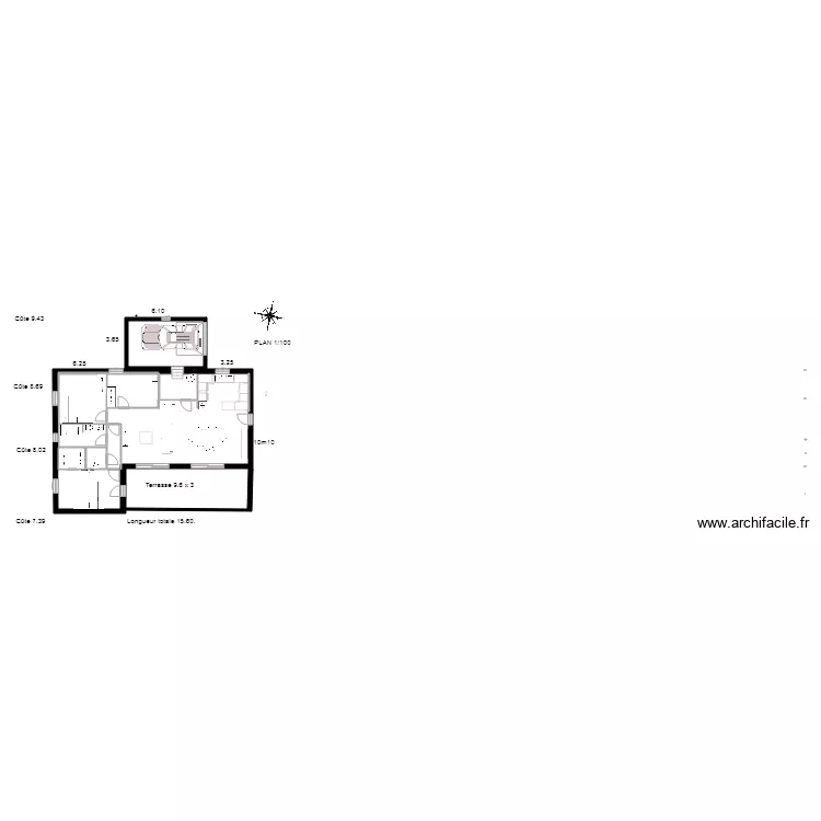 PROJET MAISON PEIPIN avec mobilier. Plan de 