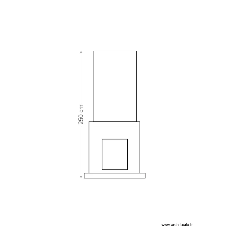chemin&eacute;e. Plan de 