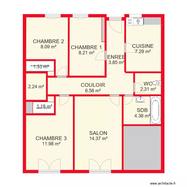 PLAN MARIE TEST FREDERIC. Plan de 