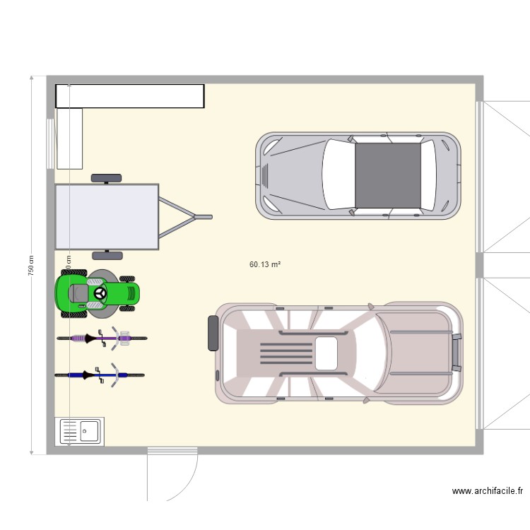 plan garage Mathieu. Plan de 0 pièce et 0 m2