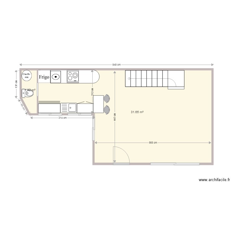 cuisine DOTEZAC. Plan de 0 pièce et 0 m2