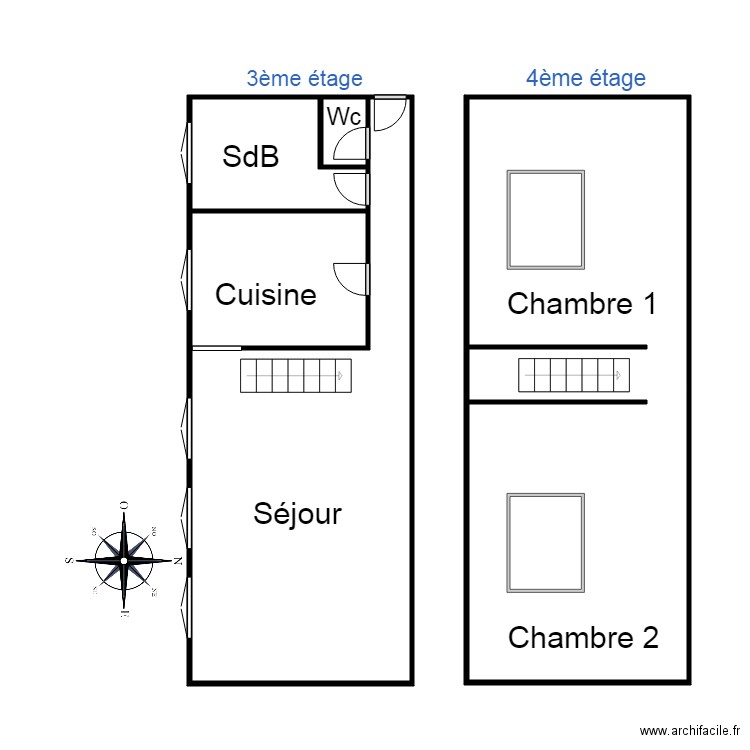 Télégraphe 25 ROSA. Plan de 0 pièce et 0 m2