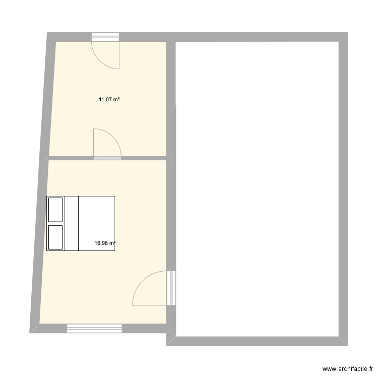 plan perenchies 1. Plan de 2 pièces et 28 m2